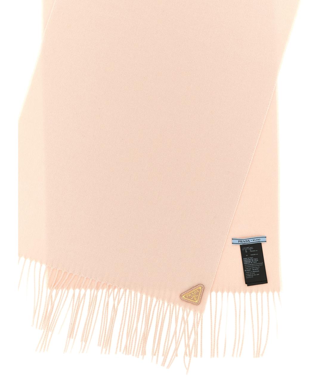 PRADA Розовый шелковый шарф, фото 3