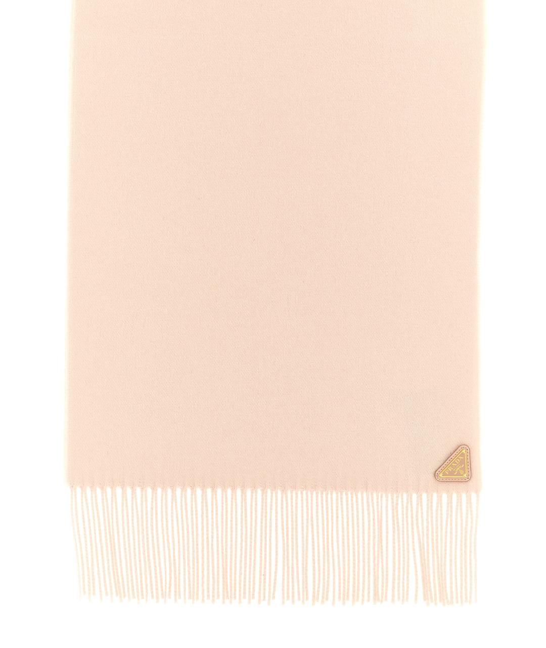 PRADA Розовый шелковый шарф, фото 2