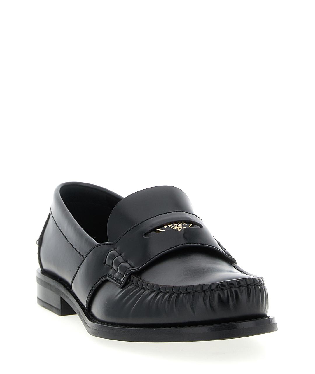 PRADA Черные кожаные лоферы, фото 2