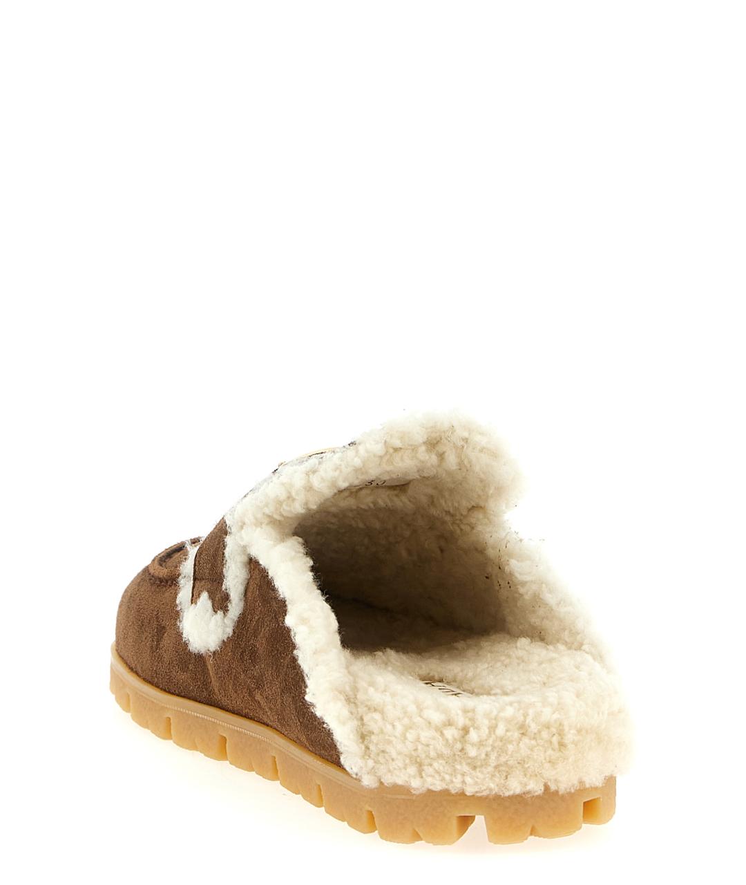 PRADA Коричневые замшевые сабо, фото 3