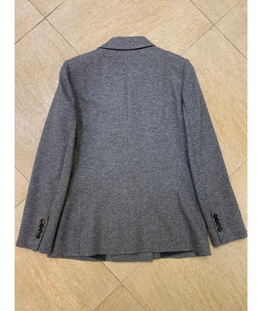 BRUNELLO CUCINELLI Серый кашемировый костюм с брюками, фото 4