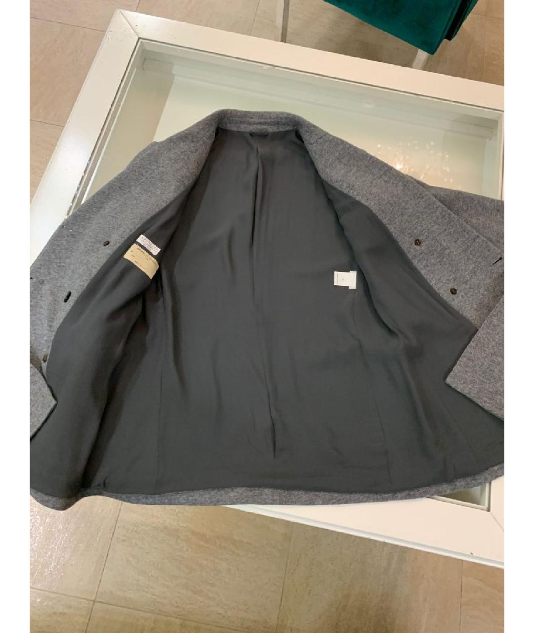 BRUNELLO CUCINELLI Серый кашемировый костюм с брюками, фото 7