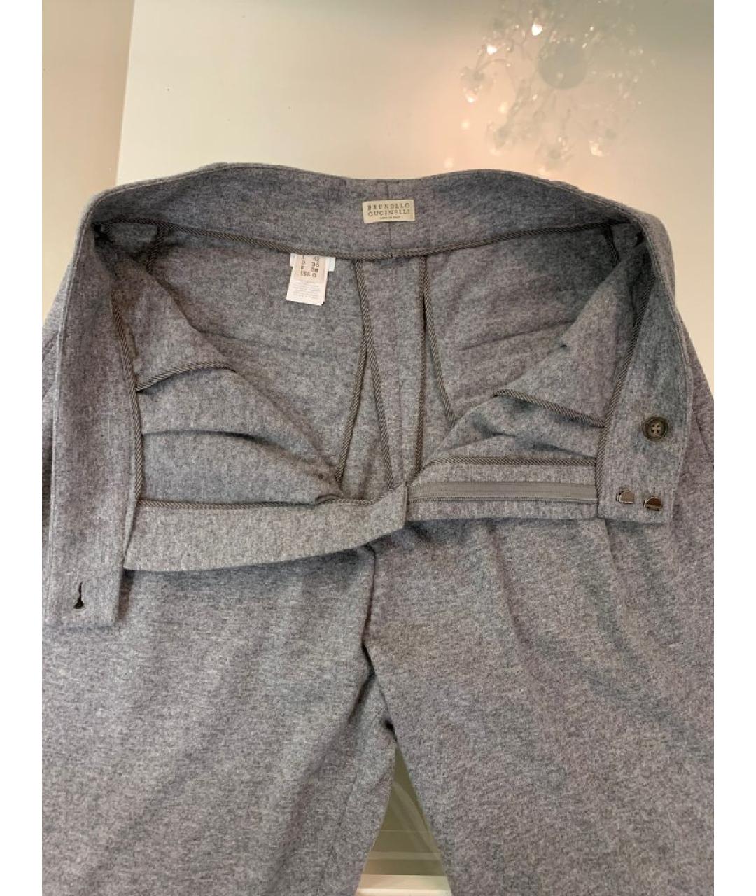 BRUNELLO CUCINELLI Серый кашемировый костюм с брюками, фото 6
