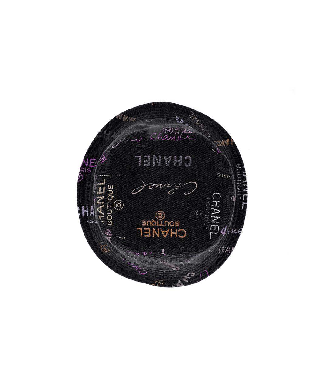 CHANEL Черная хлопковая панама, фото 4