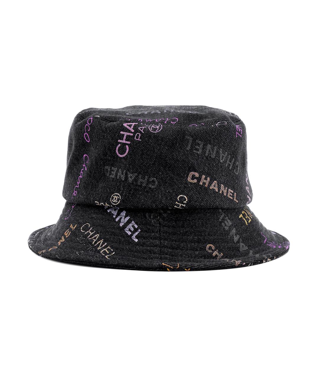 CHANEL Черная хлопковая панама, фото 1