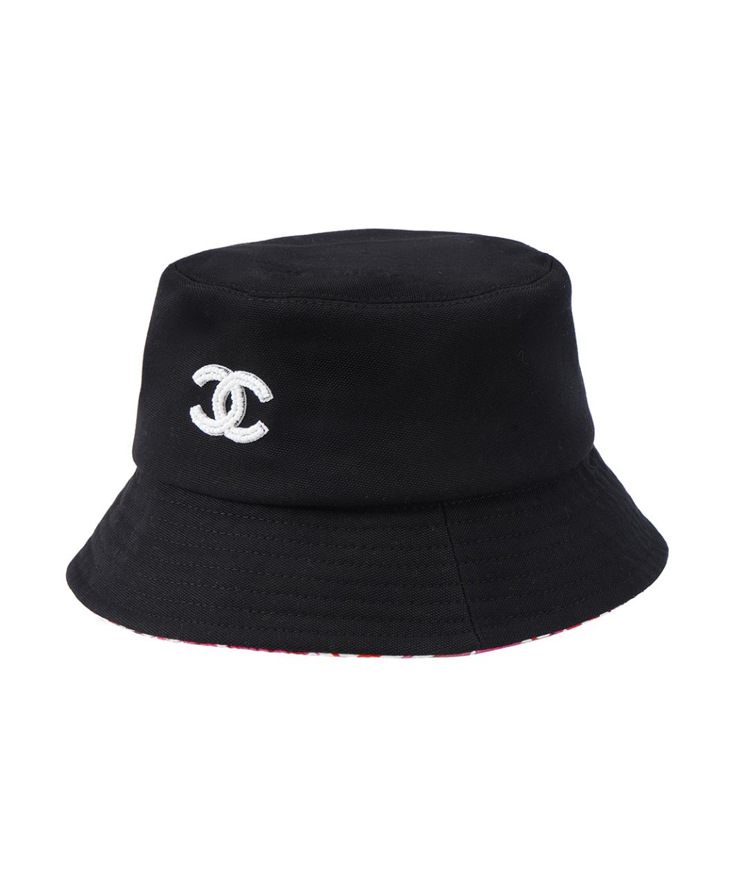 CHANEL Черная хлопковая панама, фото 1