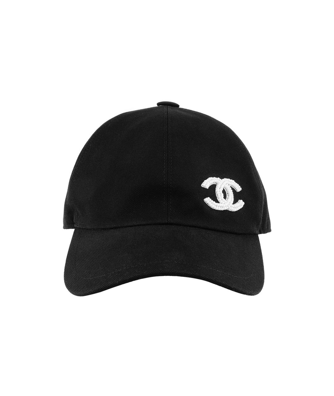 CHANEL Черная хлопковая кепка, фото 2