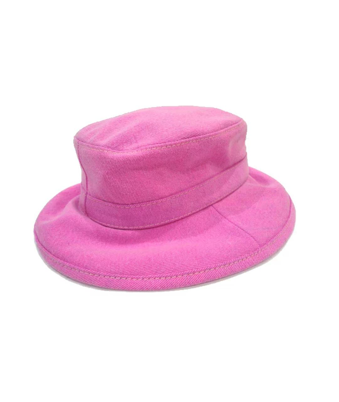 CHANEL Розовая хлопковая панама, фото 2