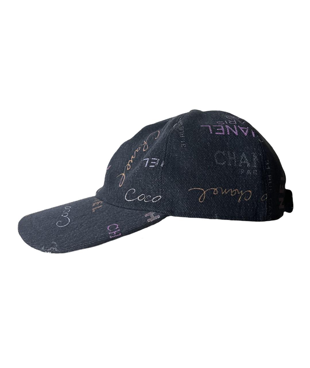 CHANEL Черная хлопковая кепка, фото 2