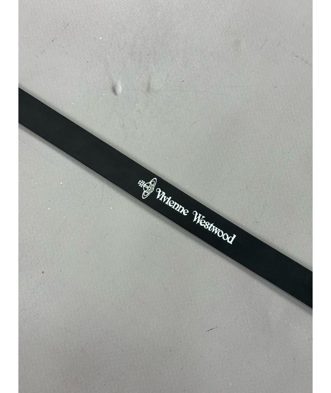 VIVIENNE WESTWOOD Черный кожаный ремень, фото 7