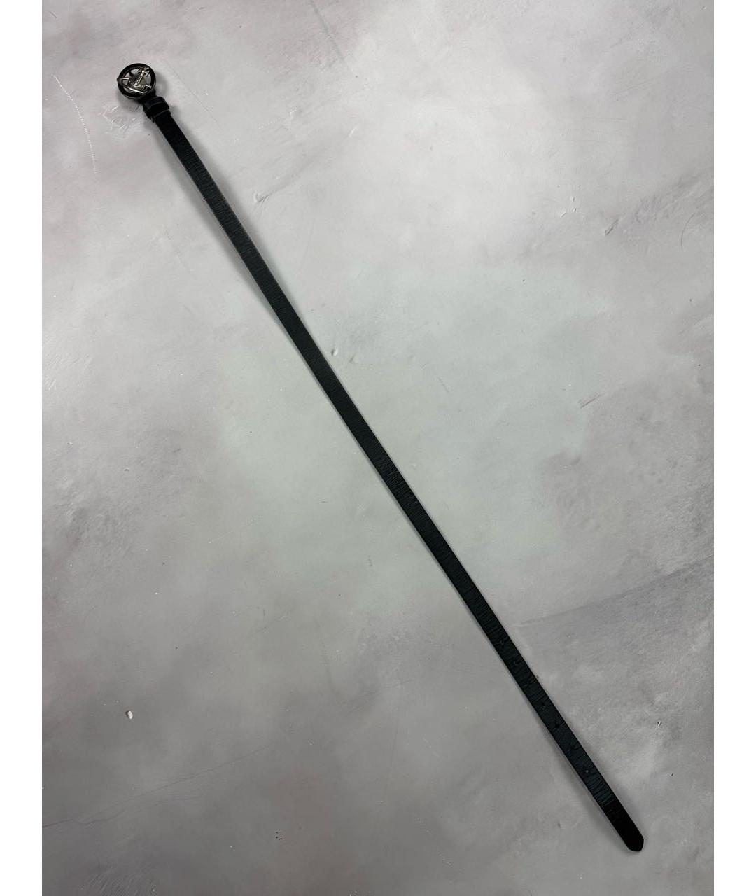 VIVIENNE WESTWOOD Черный кожаный ремень, фото 4