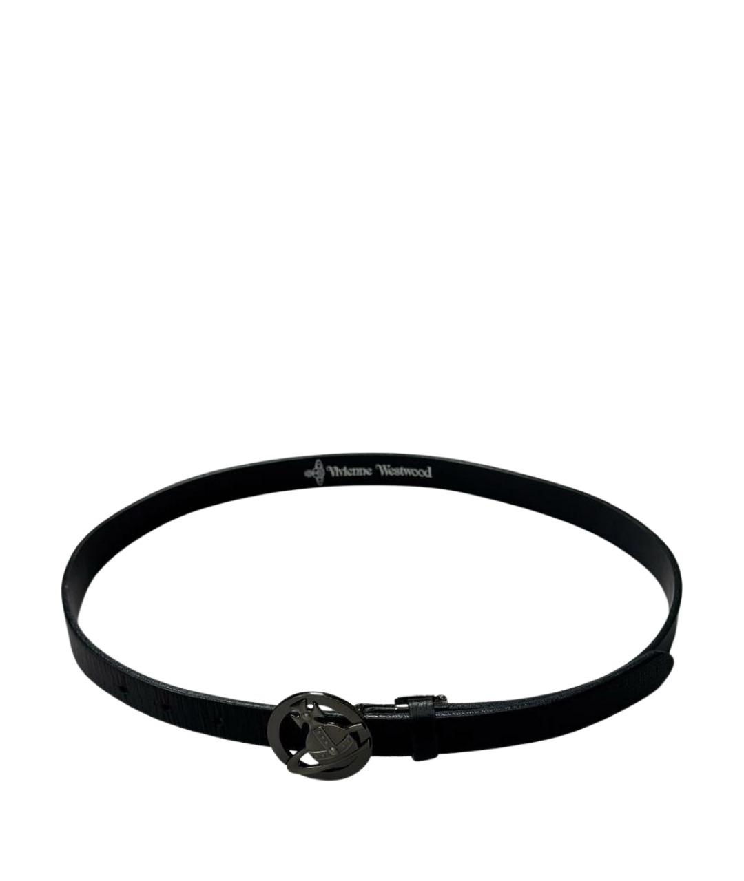 VIVIENNE WESTWOOD Черный кожаный ремень, фото 1