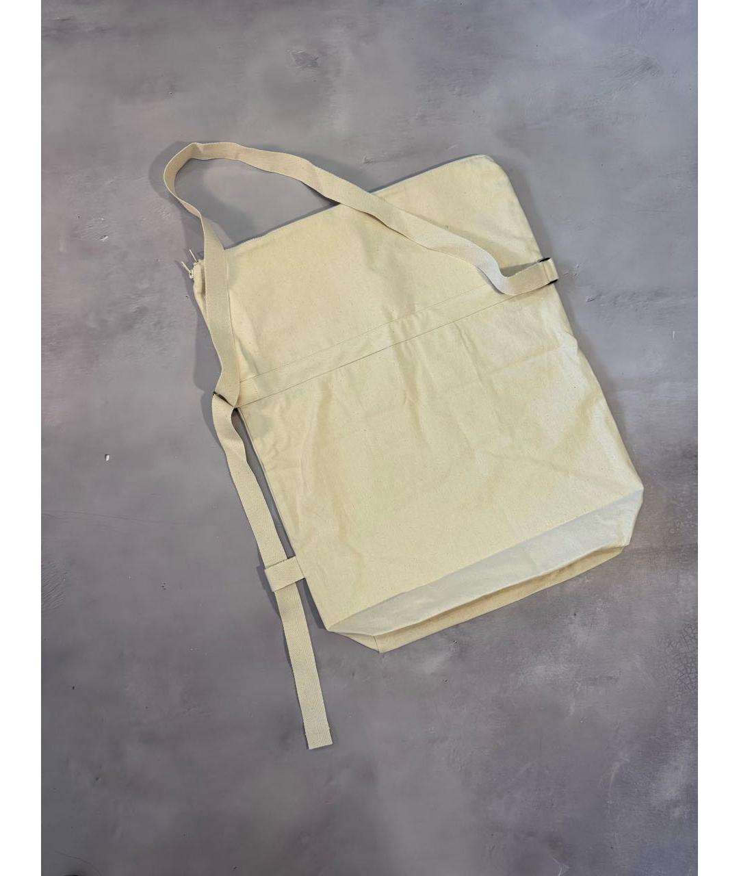 YOHJI YAMAMOTO Белая хлопковая сумка на плечо, фото 6
