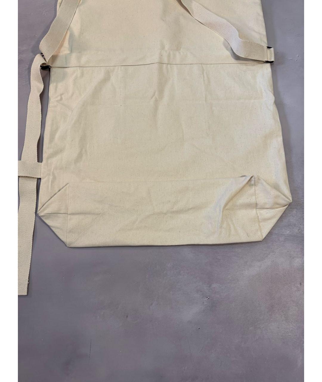 YOHJI YAMAMOTO Белая хлопковая сумка на плечо, фото 7
