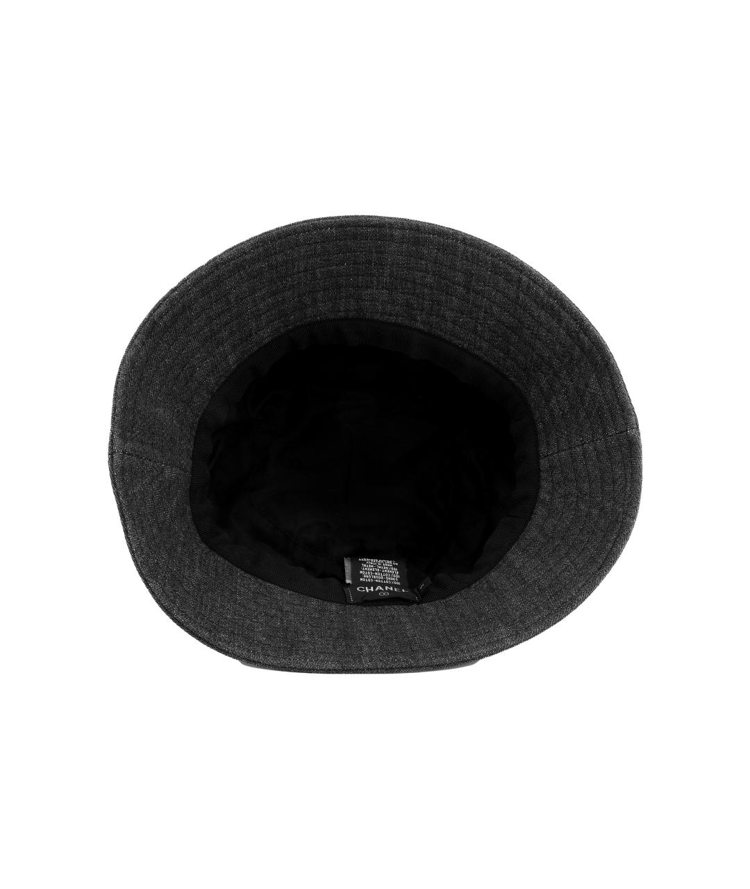 CHANEL Черная хлопковая панама, фото 4