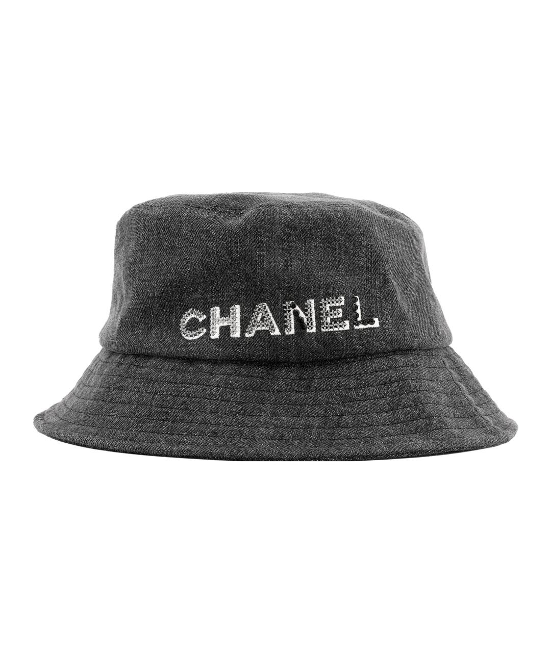 CHANEL Черная хлопковая панама, фото 2