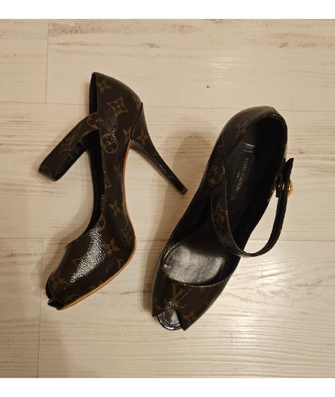 LOUIS VUITTON Коричневые кожаные туфли, фото 4