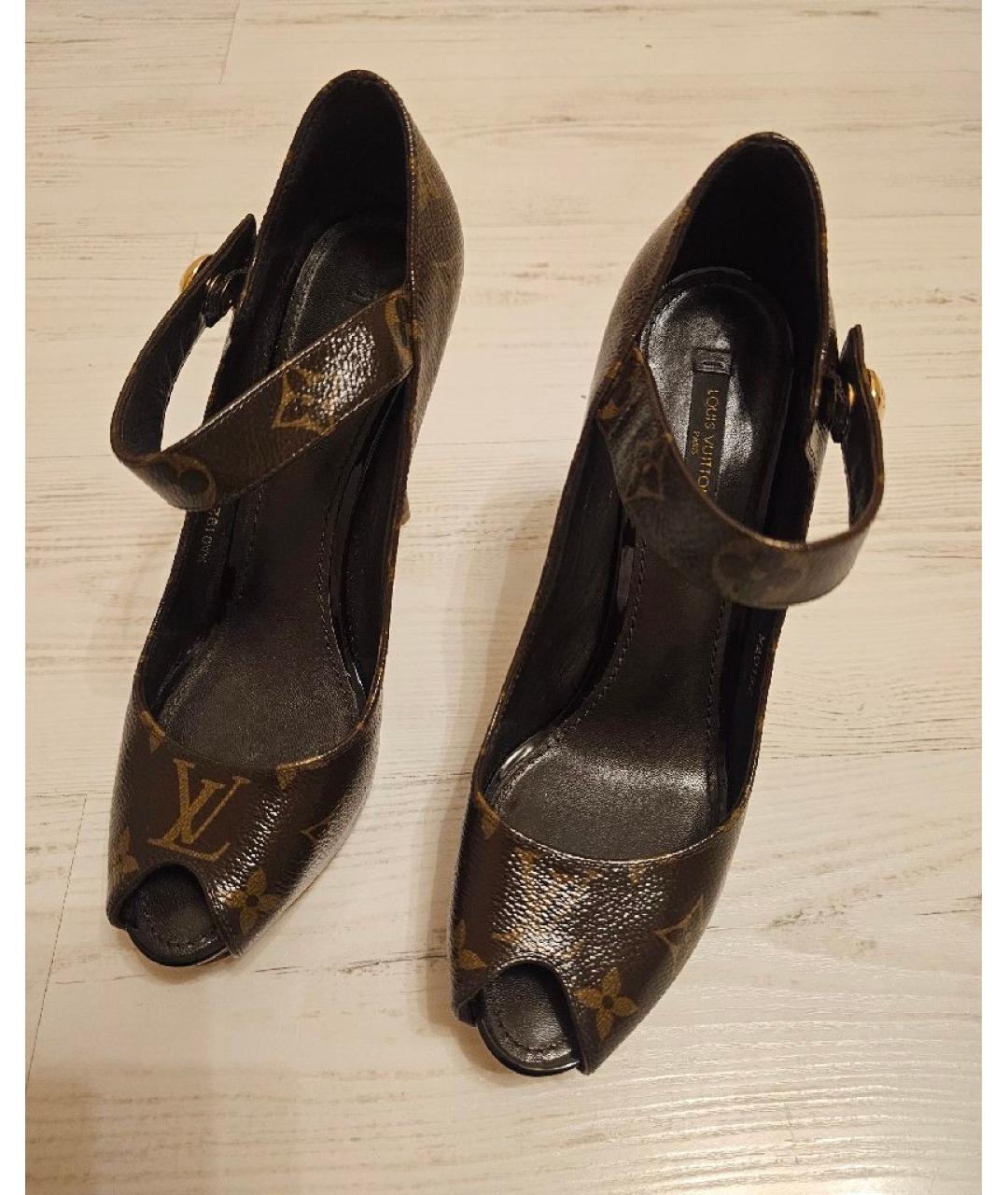 LOUIS VUITTON Коричневые кожаные туфли, фото 2