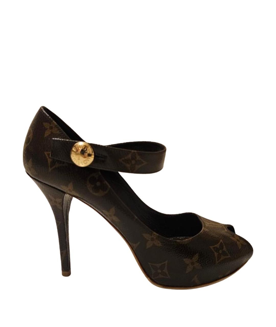 LOUIS VUITTON Коричневые кожаные туфли, фото 1