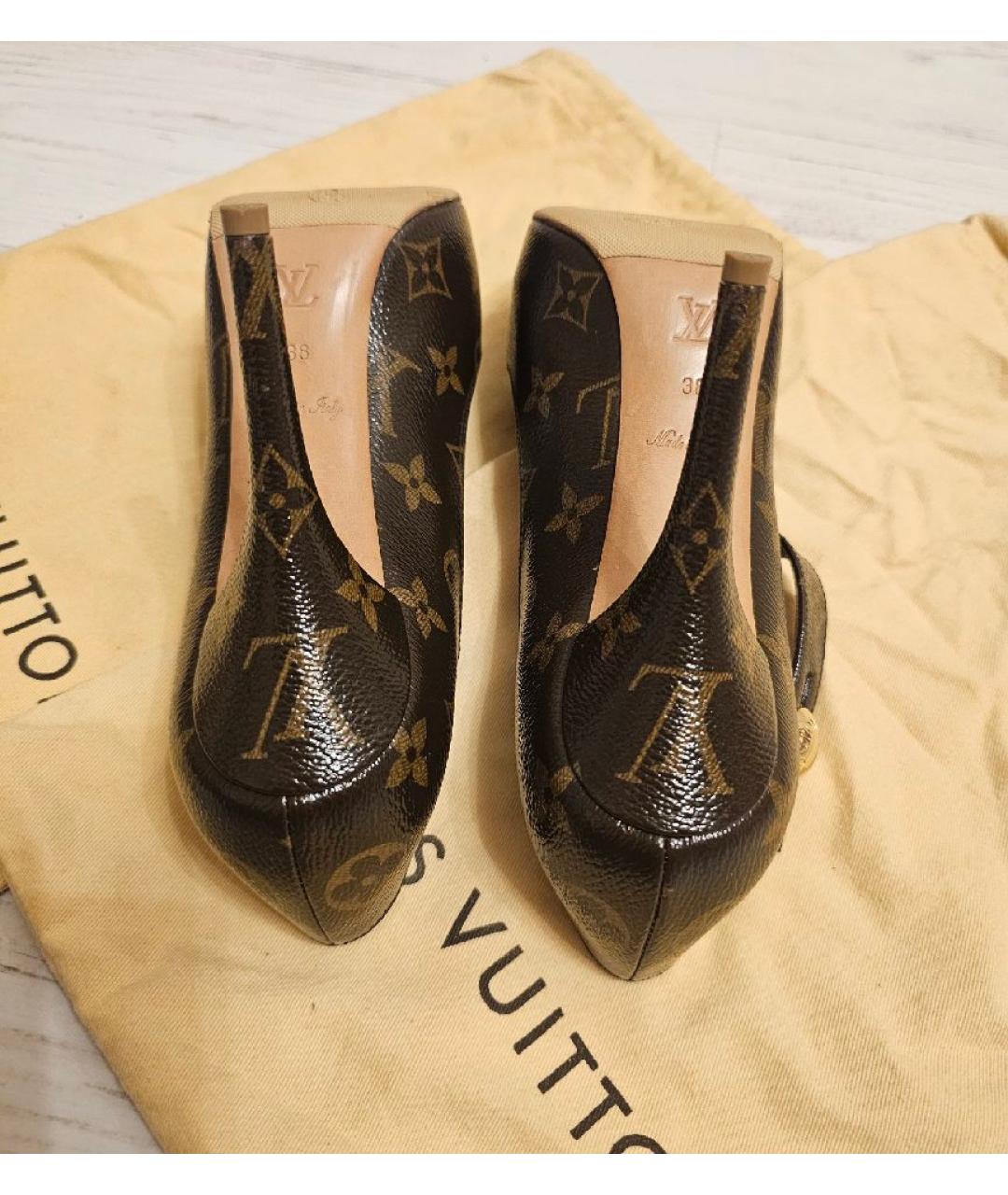 LOUIS VUITTON Коричневые кожаные туфли, фото 6