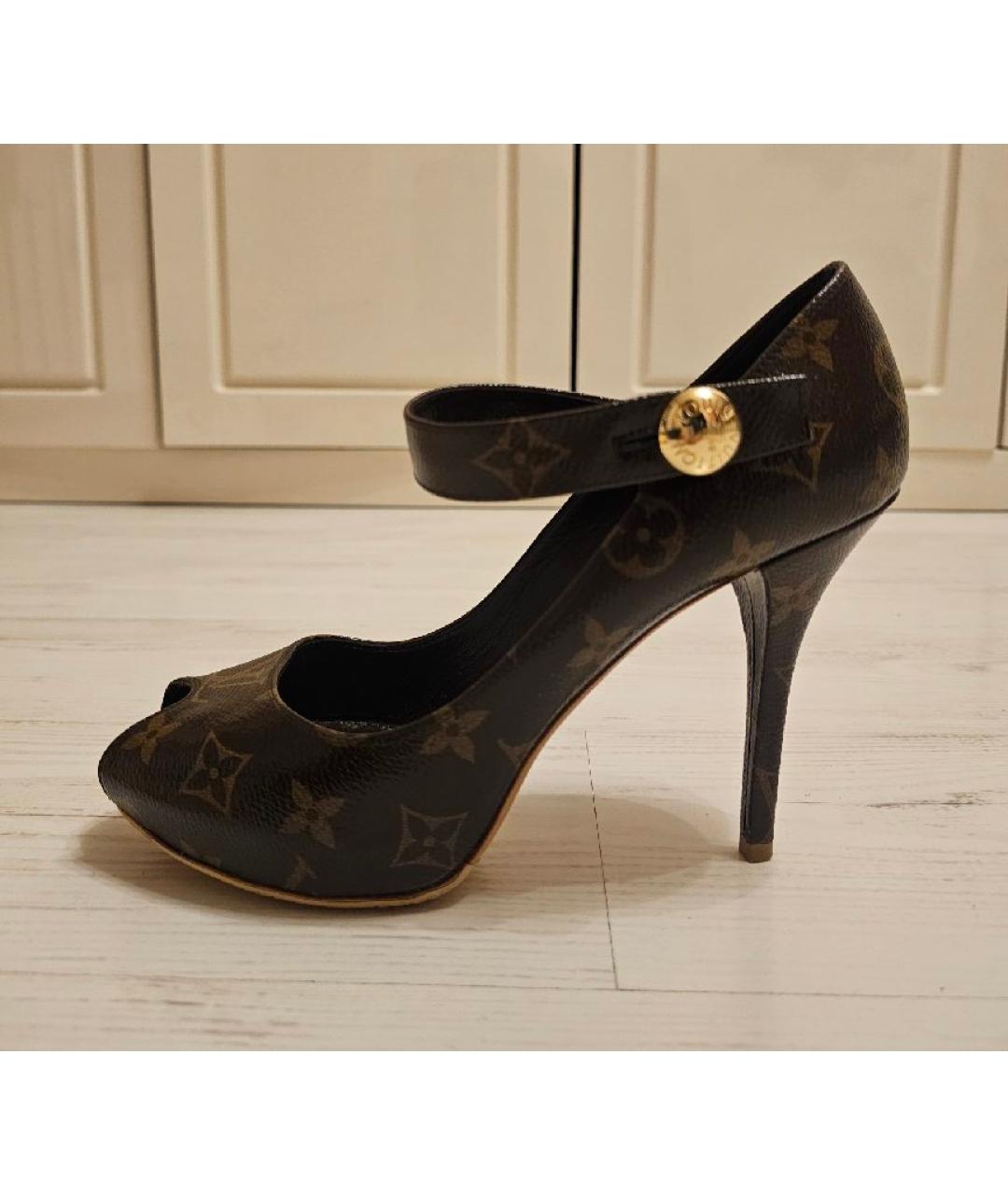 LOUIS VUITTON Коричневые кожаные туфли, фото 7