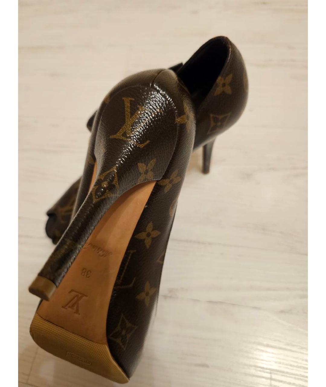 LOUIS VUITTON Коричневые кожаные туфли, фото 5