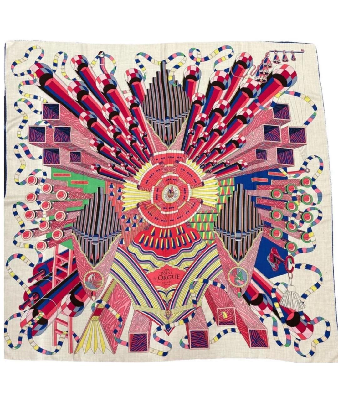 HERMES Мульти кашемировый платок, фото 1