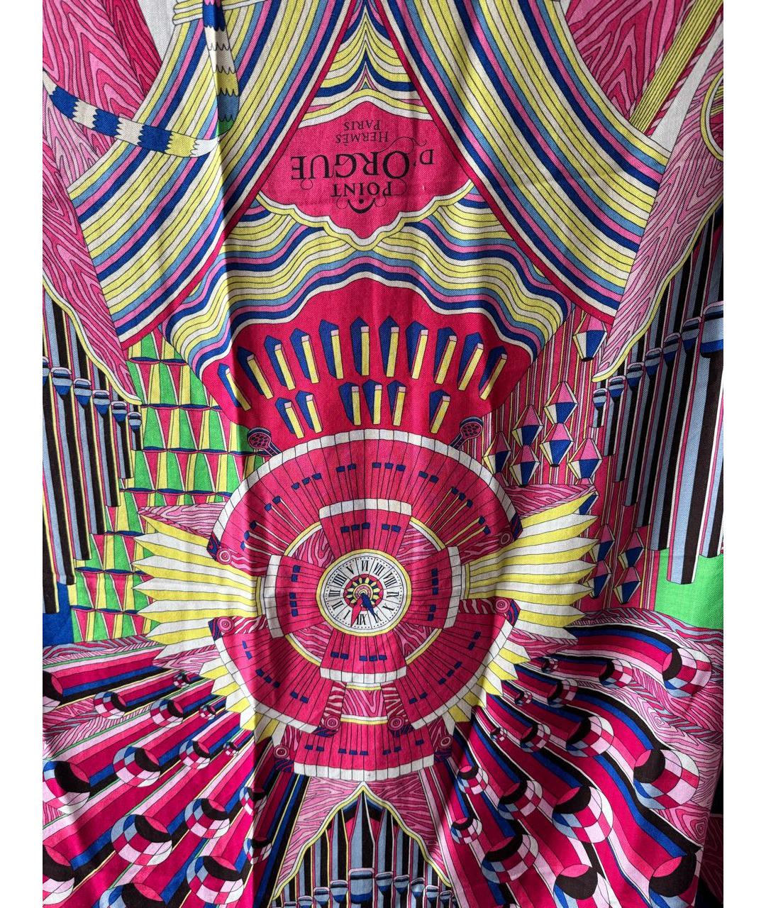 HERMES Мульти кашемировый платок, фото 3