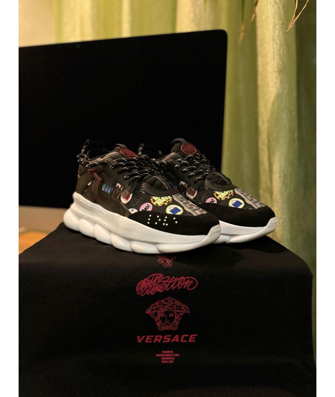 VERSACE Мульти кожаные низкие кроссовки / кеды, фото 2