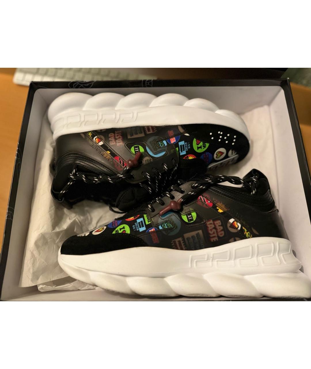 VERSACE Мульти кожаные низкие кроссовки / кеды, фото 6