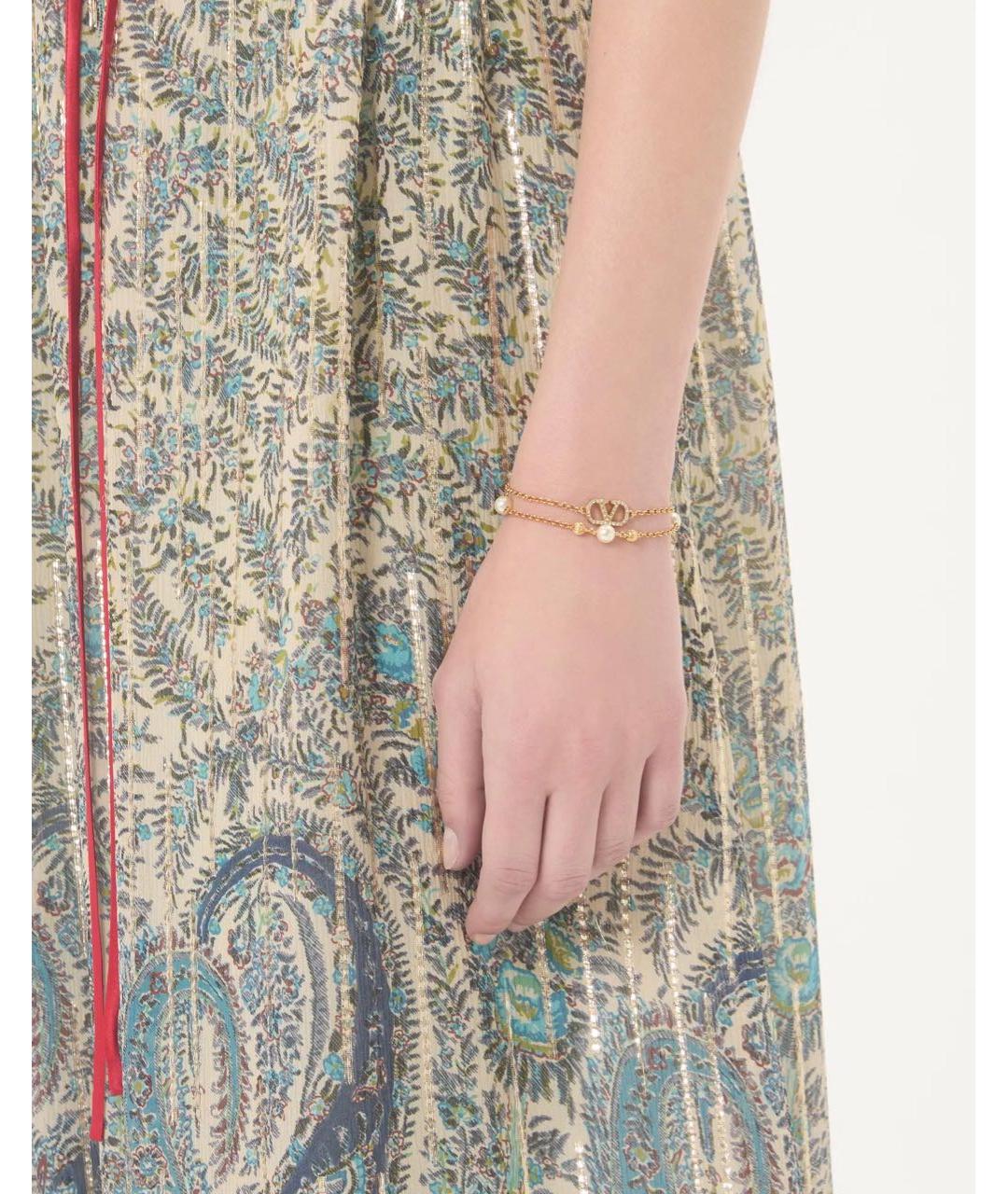 VALENTINO Желтый металлический браслет, фото 2