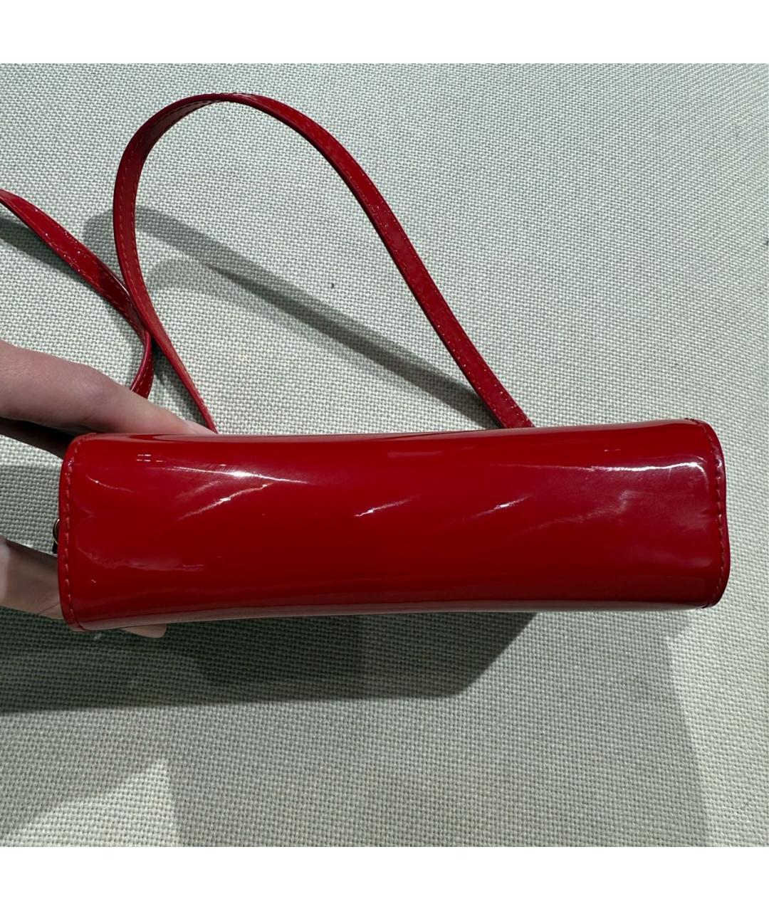 DOLCE&GABBANA Красная сумка через плечо из лакированной кожи, фото 5