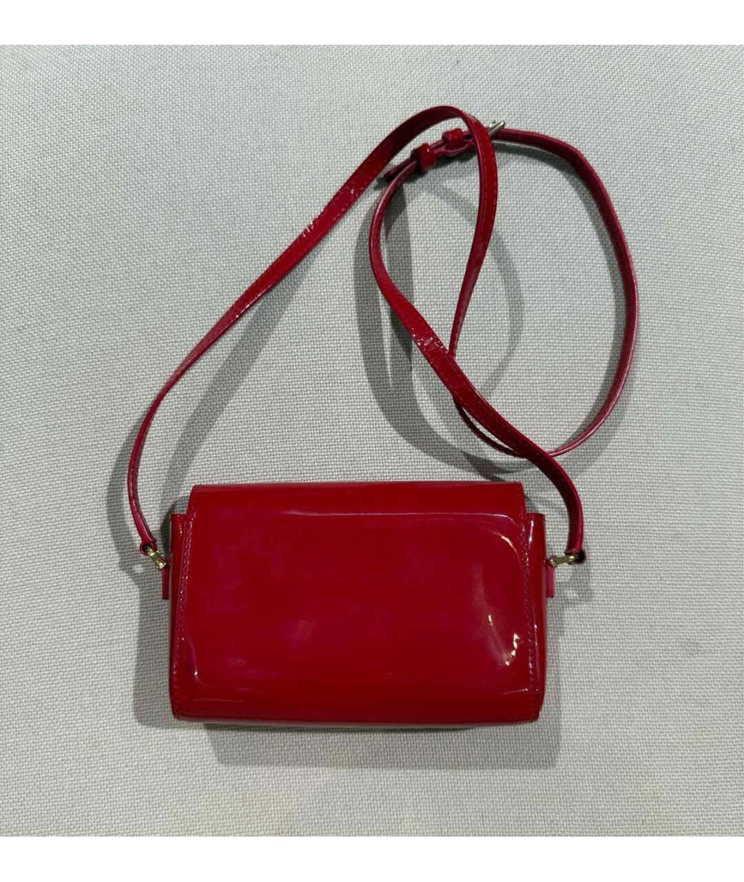 DOLCE&GABBANA Красная сумка через плечо из лакированной кожи, фото 2