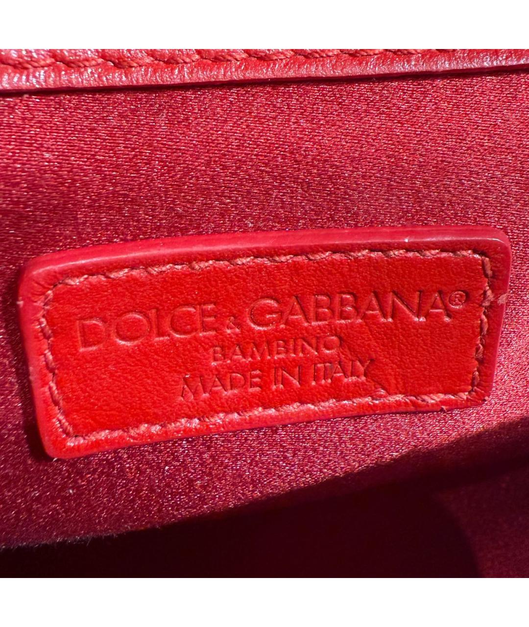 DOLCE&GABBANA Красная сумка через плечо из лакированной кожи, фото 8