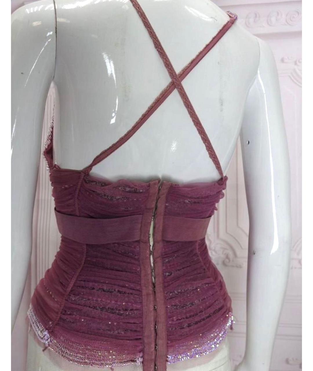 PINKO Розовый полиамидовый корсет, фото 7