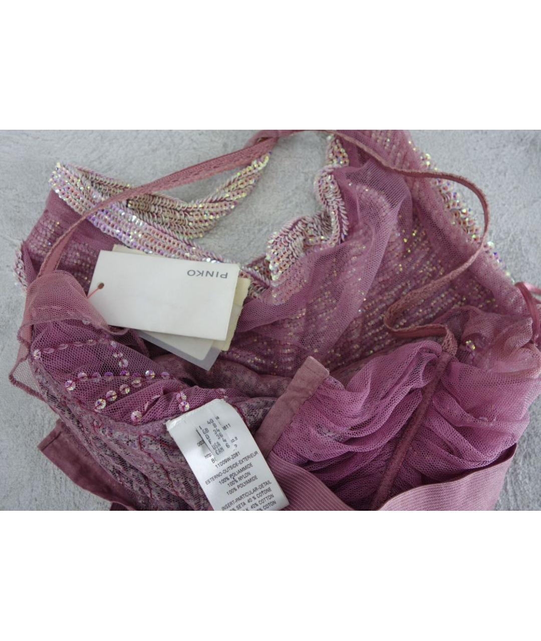 PINKO Розовый полиамидовый корсет, фото 8