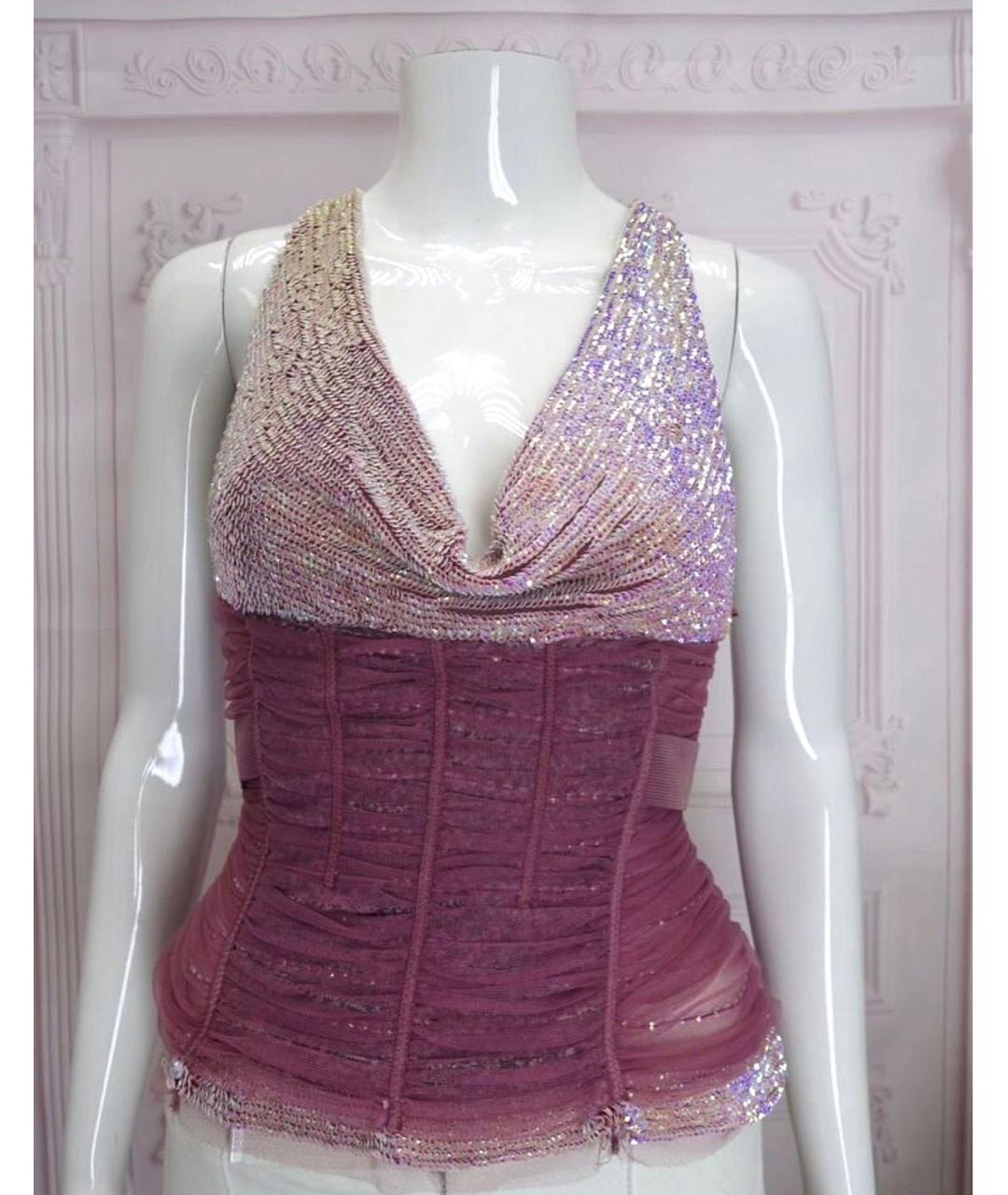 PINKO Розовый полиамидовый корсет, фото 6