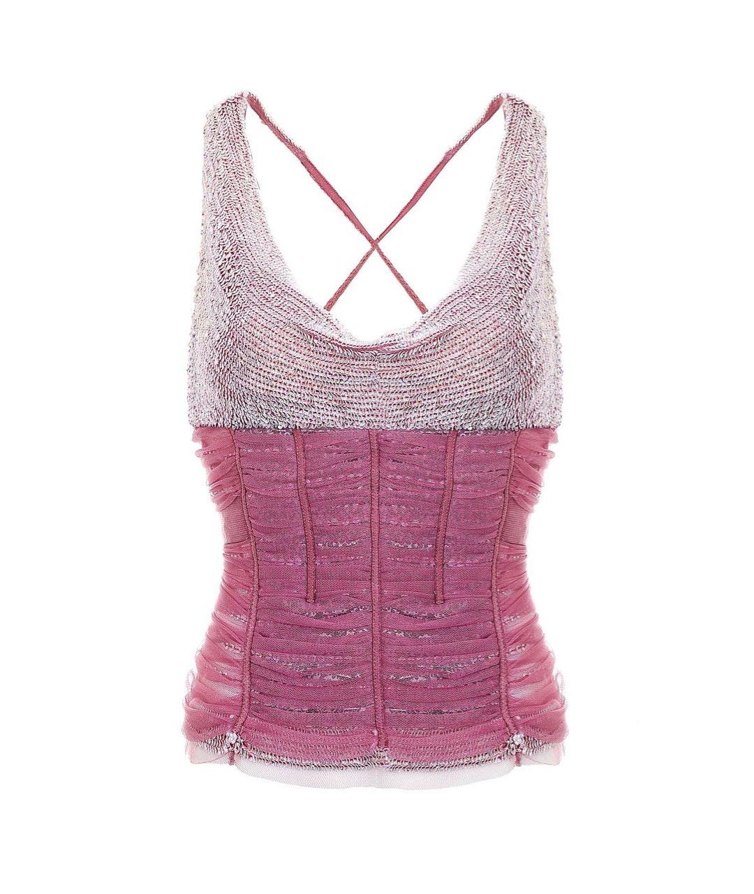 PINKO Розовый полиамидовый корсет, фото 9