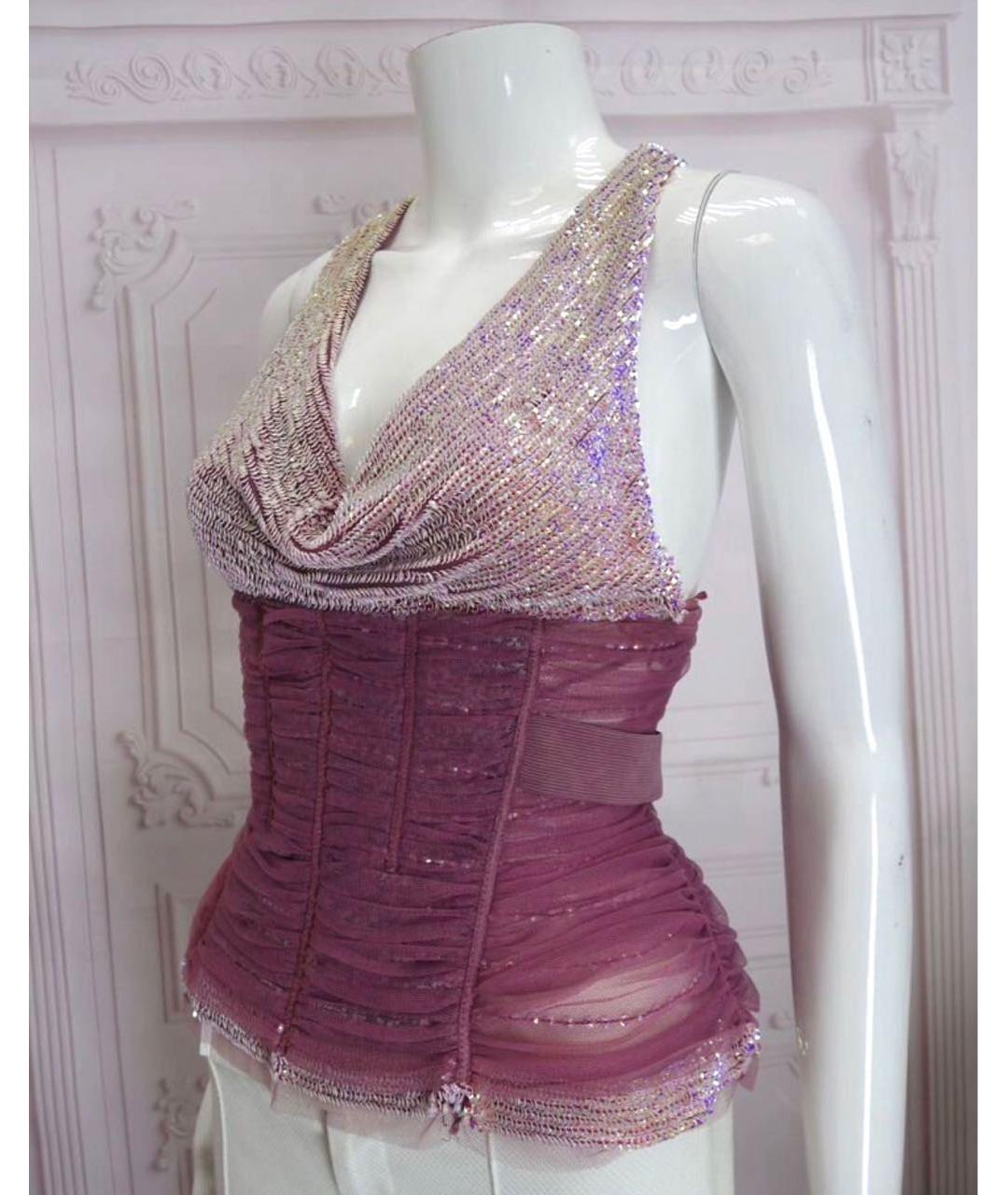 PINKO Розовый полиамидовый корсет, фото 5