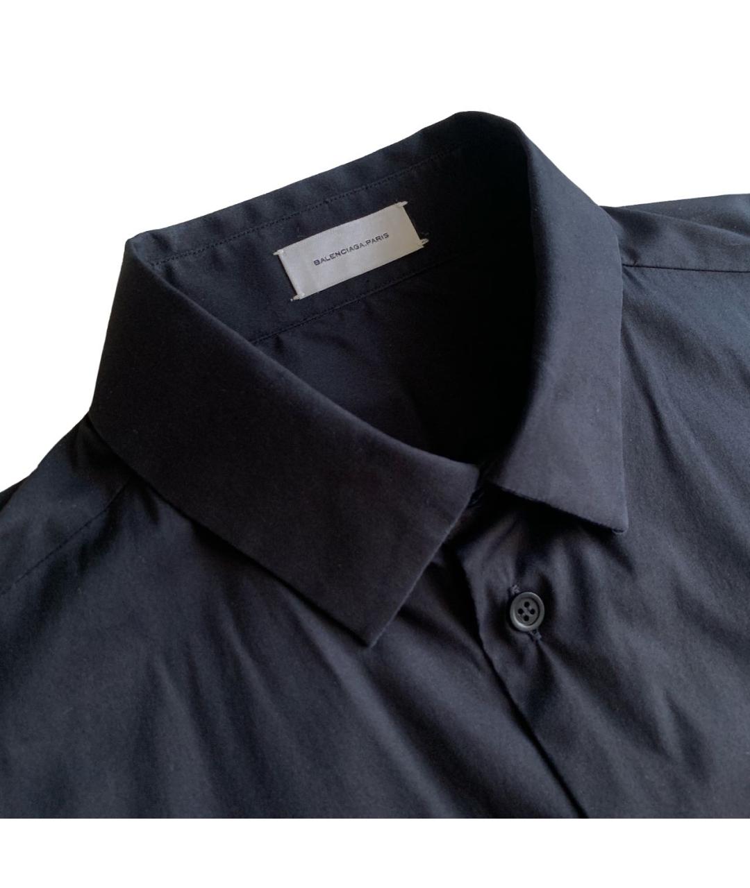 BALENCIAGA Черная хлопковая классическая рубашка, фото 3