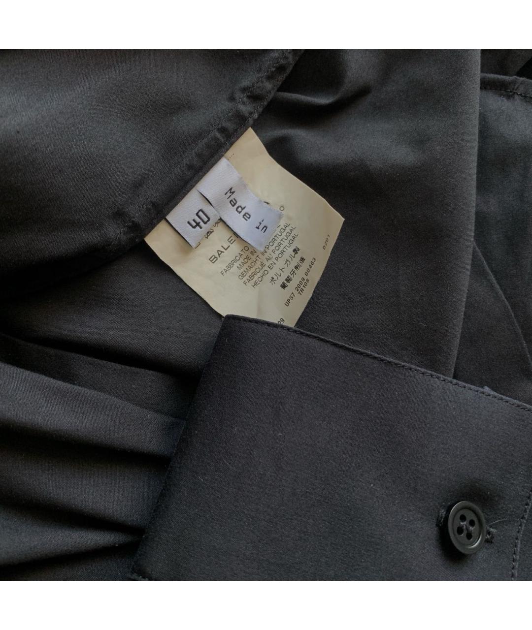 BALENCIAGA Черная хлопковая классическая рубашка, фото 4