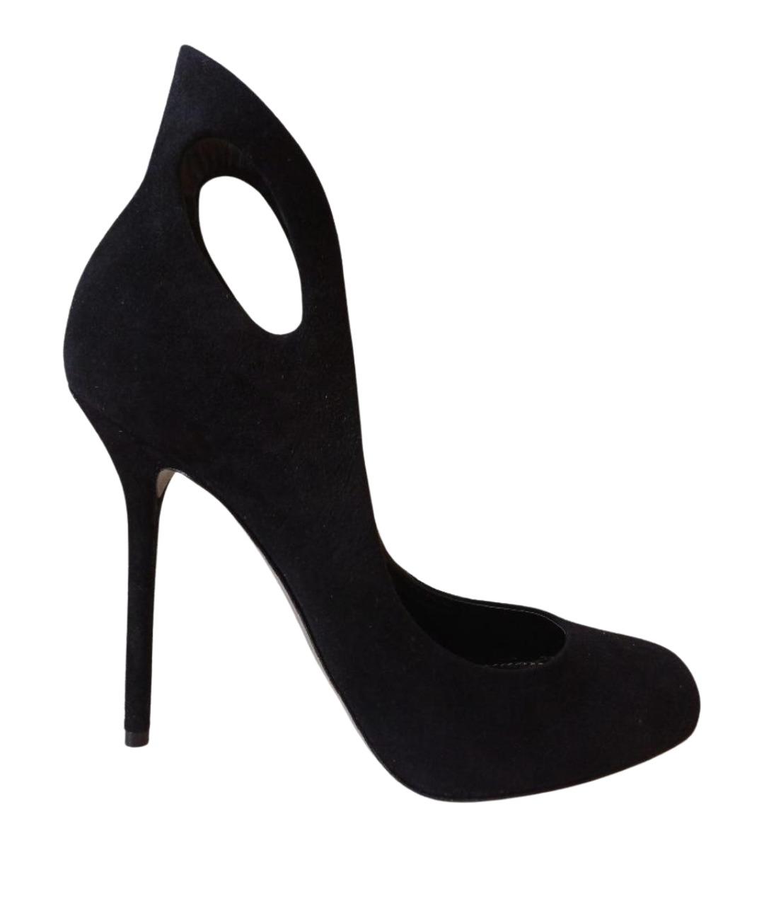 SERGIO ROSSI Черные замшевые туфли, фото 1