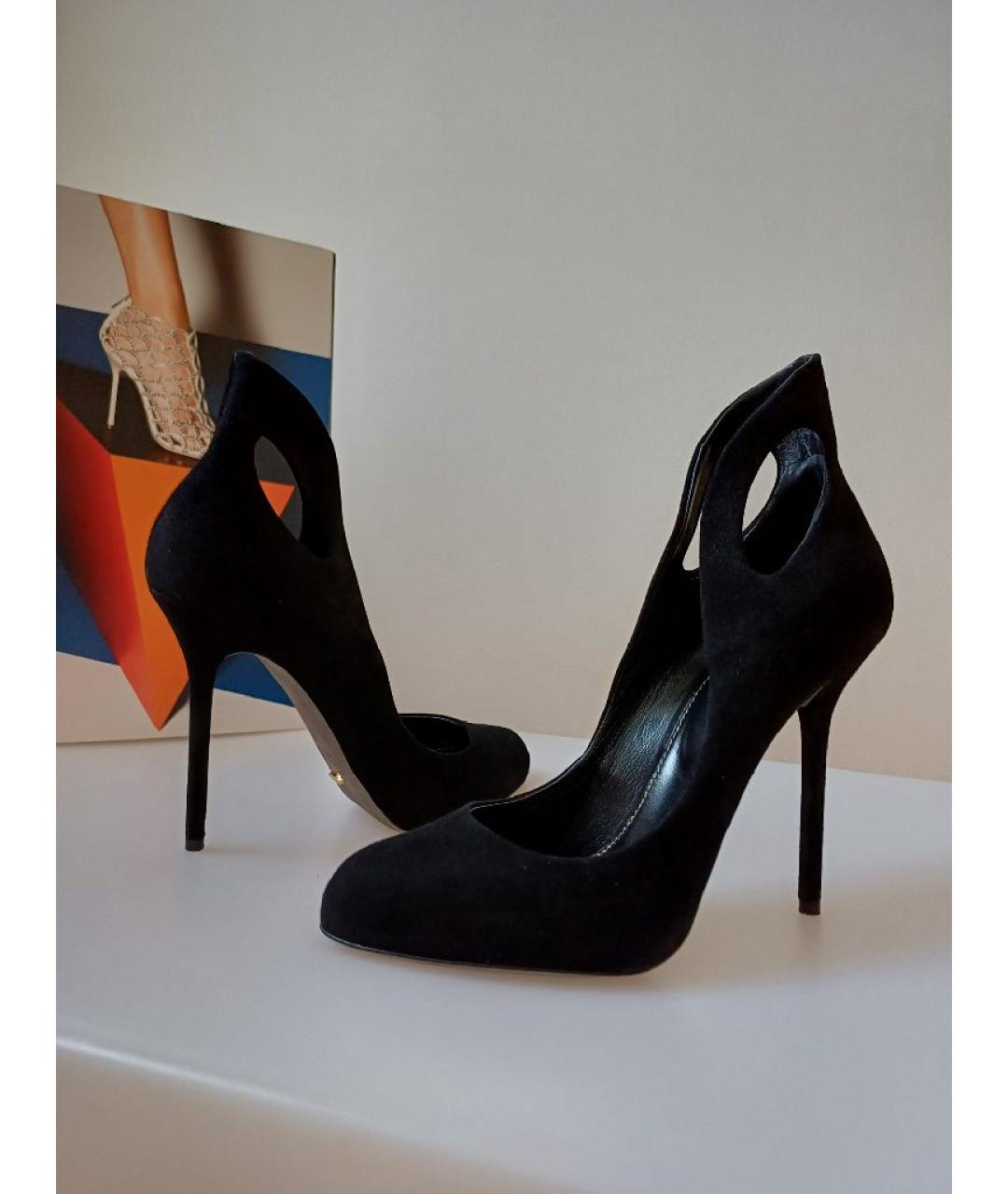 SERGIO ROSSI Черные замшевые туфли, фото 4