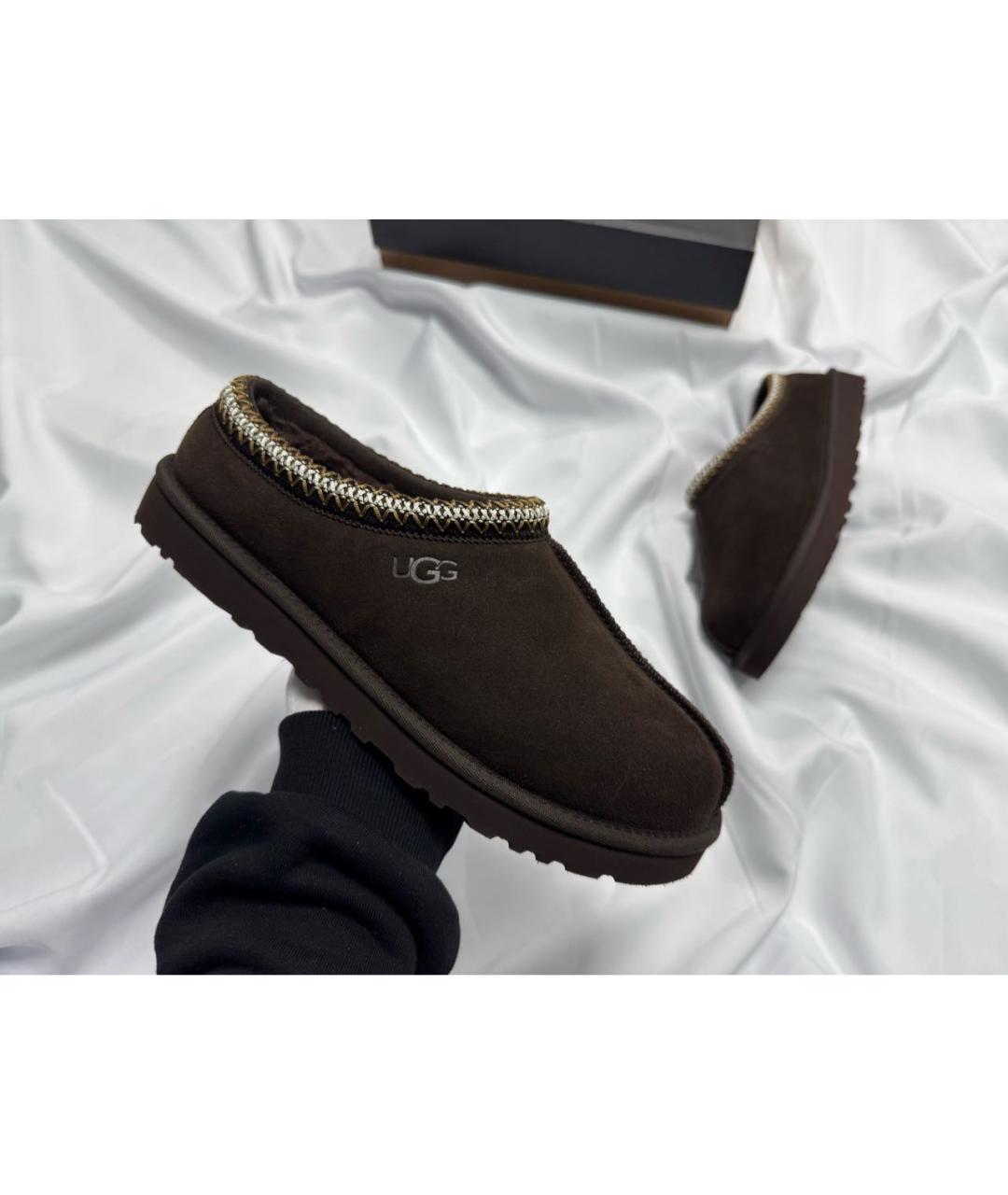 UGG AUSTRALIA Коричневые замшевые низкие ботинки, фото 2