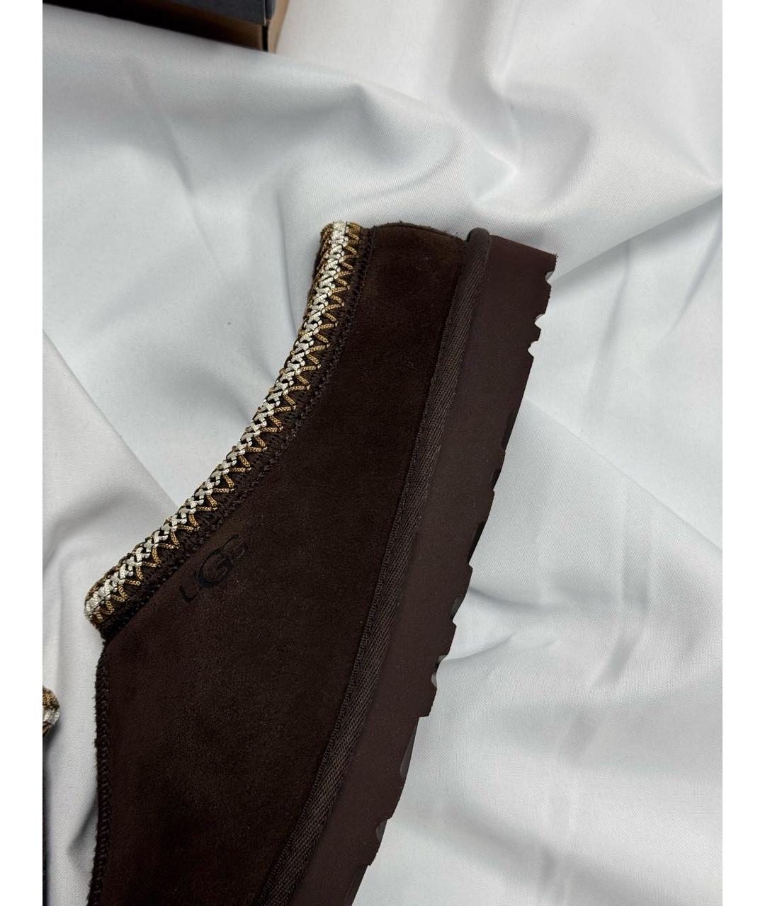 UGG AUSTRALIA Коричневые замшевые низкие ботинки, фото 4