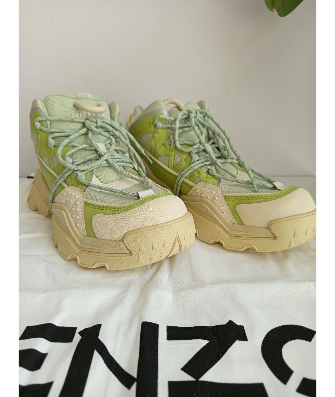 KENZO Зеленые ботинки, фото 2