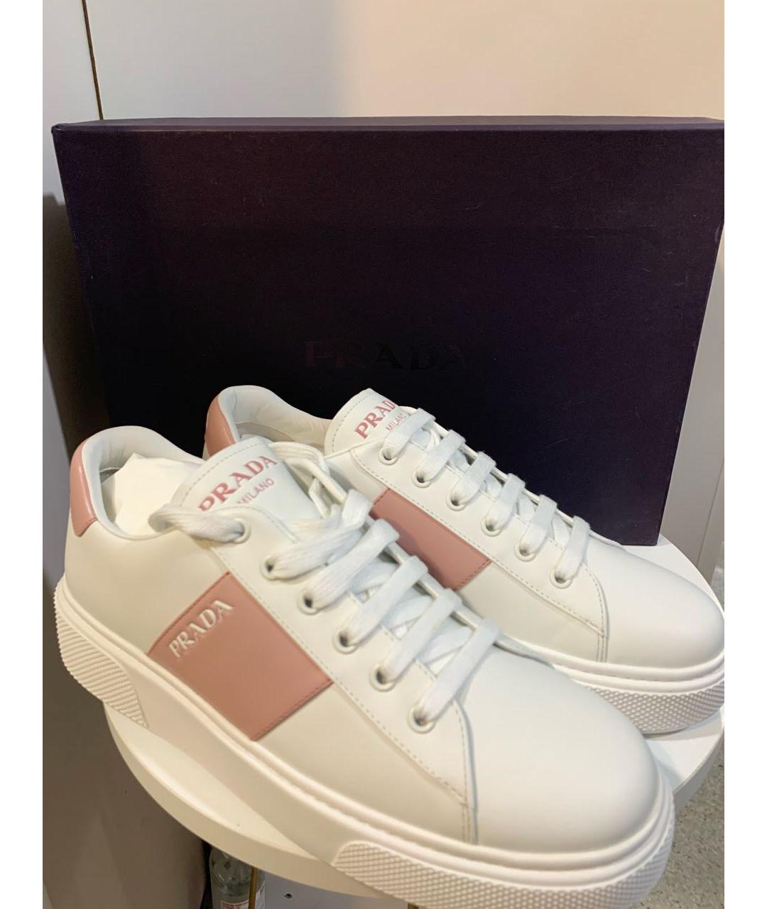 PRADA Белые кеды, фото 5