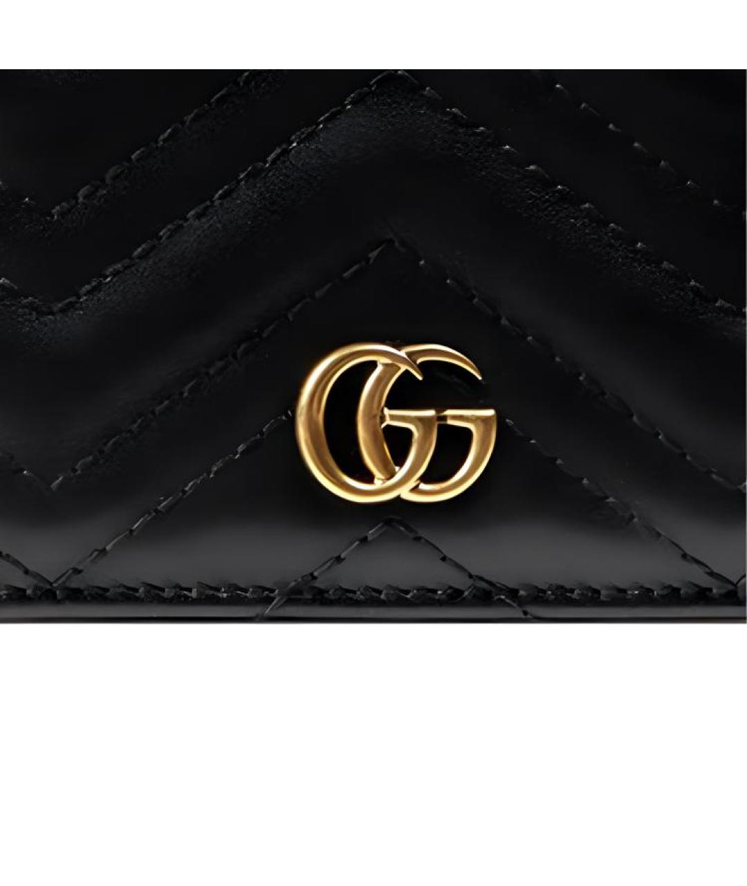 GUCCI Черный кожаный кардхолдер, фото 5