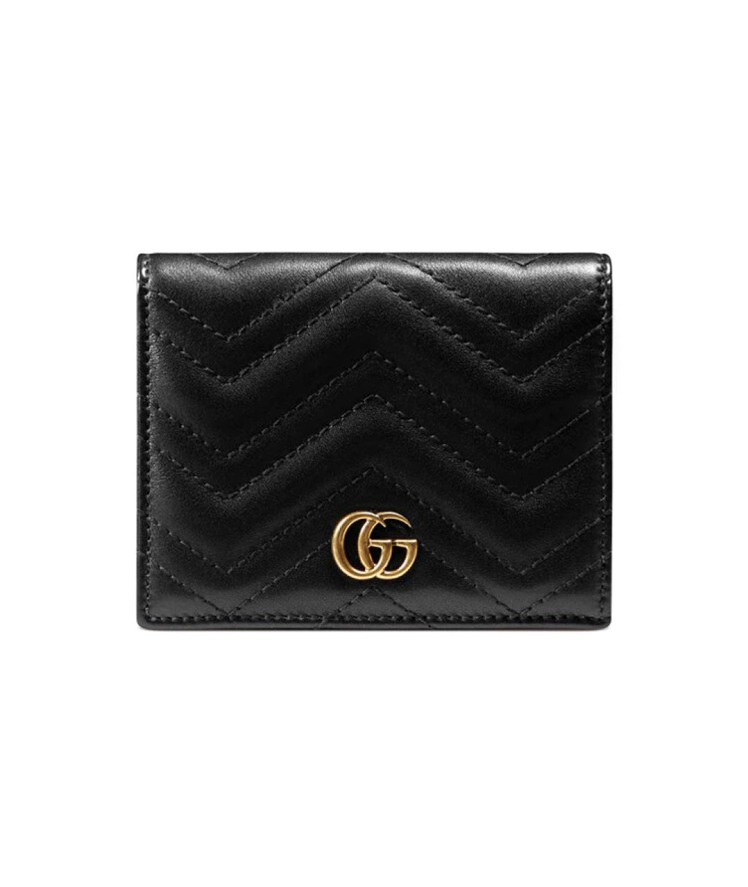 GUCCI Черный кожаный кардхолдер, фото 1