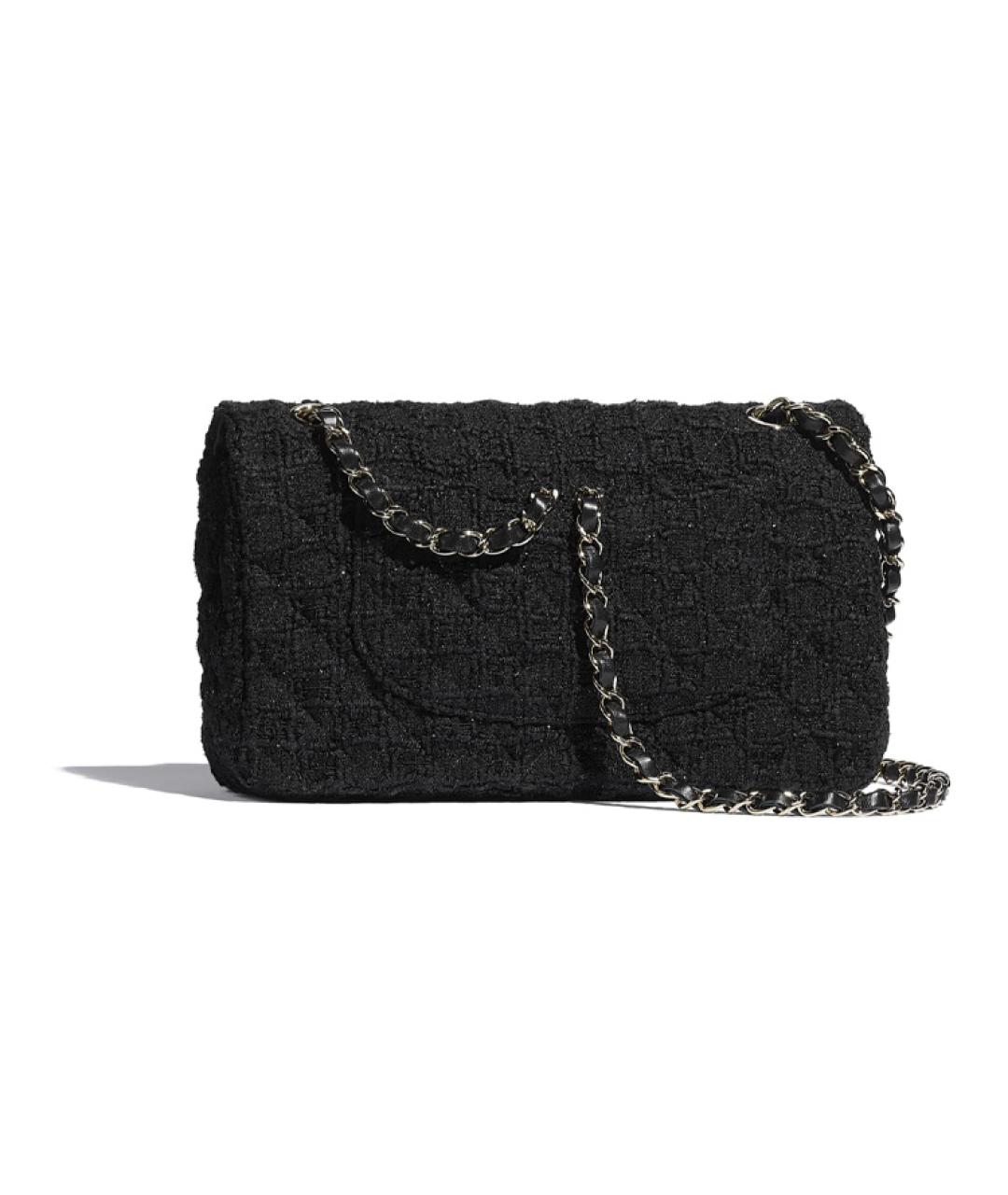 CHANEL Черная твидовая сумка через плечо, фото 2